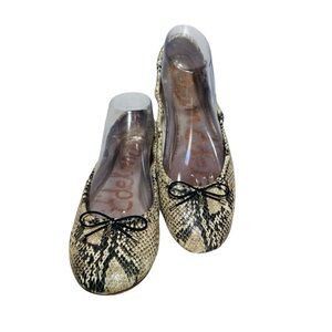 Sam Edelman Women's Felicia Snakeskin Ballet Flats Shoes Sz-9.5